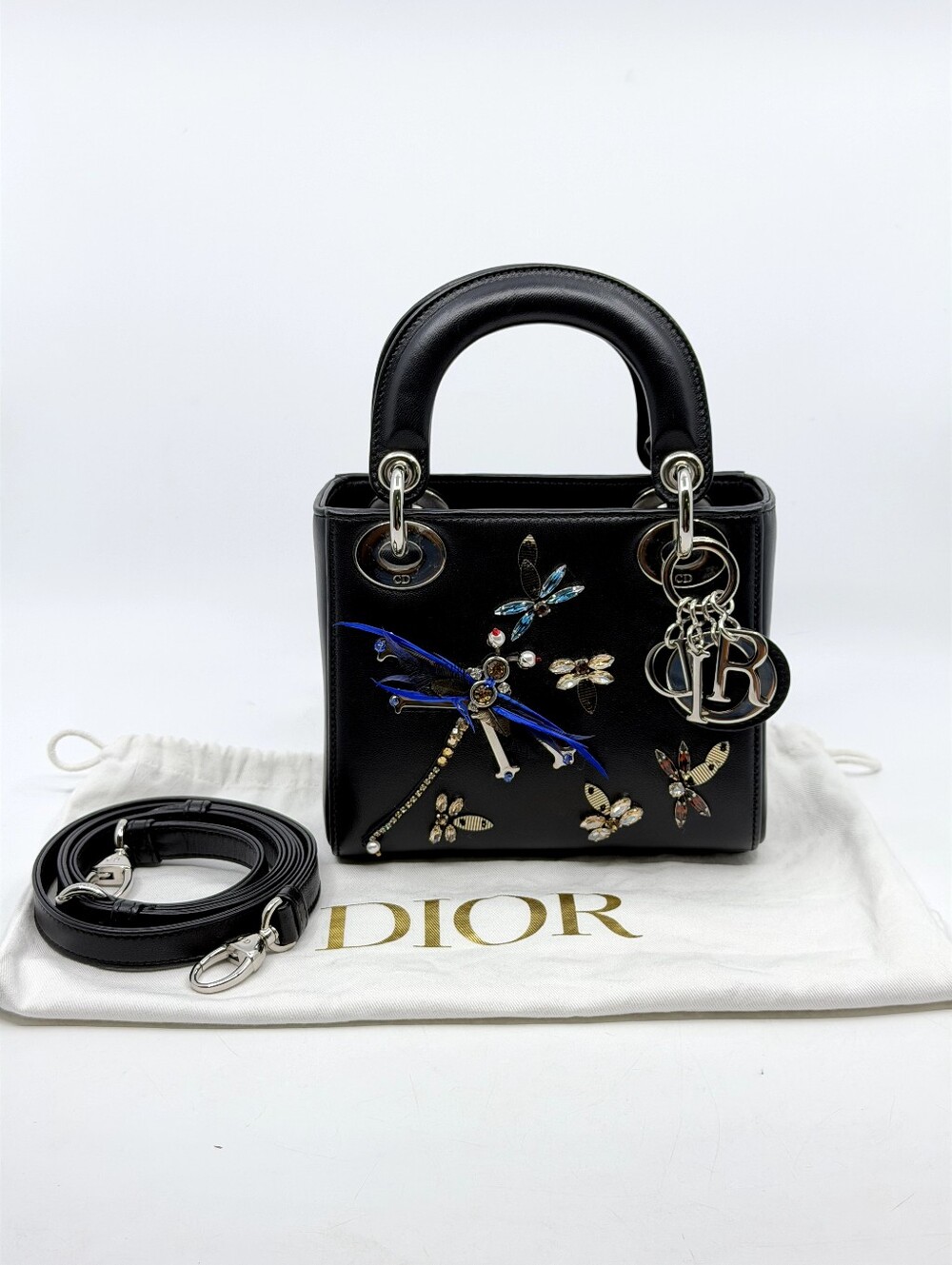 Dior Mini Lady Limited Edition Embellished Dragonfly Bag